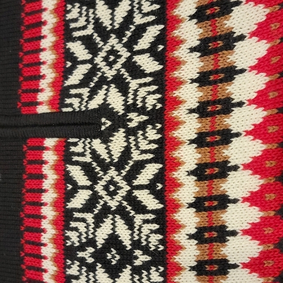 Hanna Andersson Boys' Black and Red Fair Isle Sweater - Picture 4 of 5
